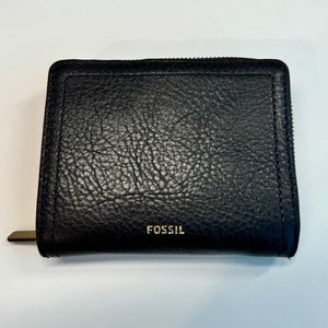 Fossil Logan Leather RFID Mini Multifunction Wallet - Black